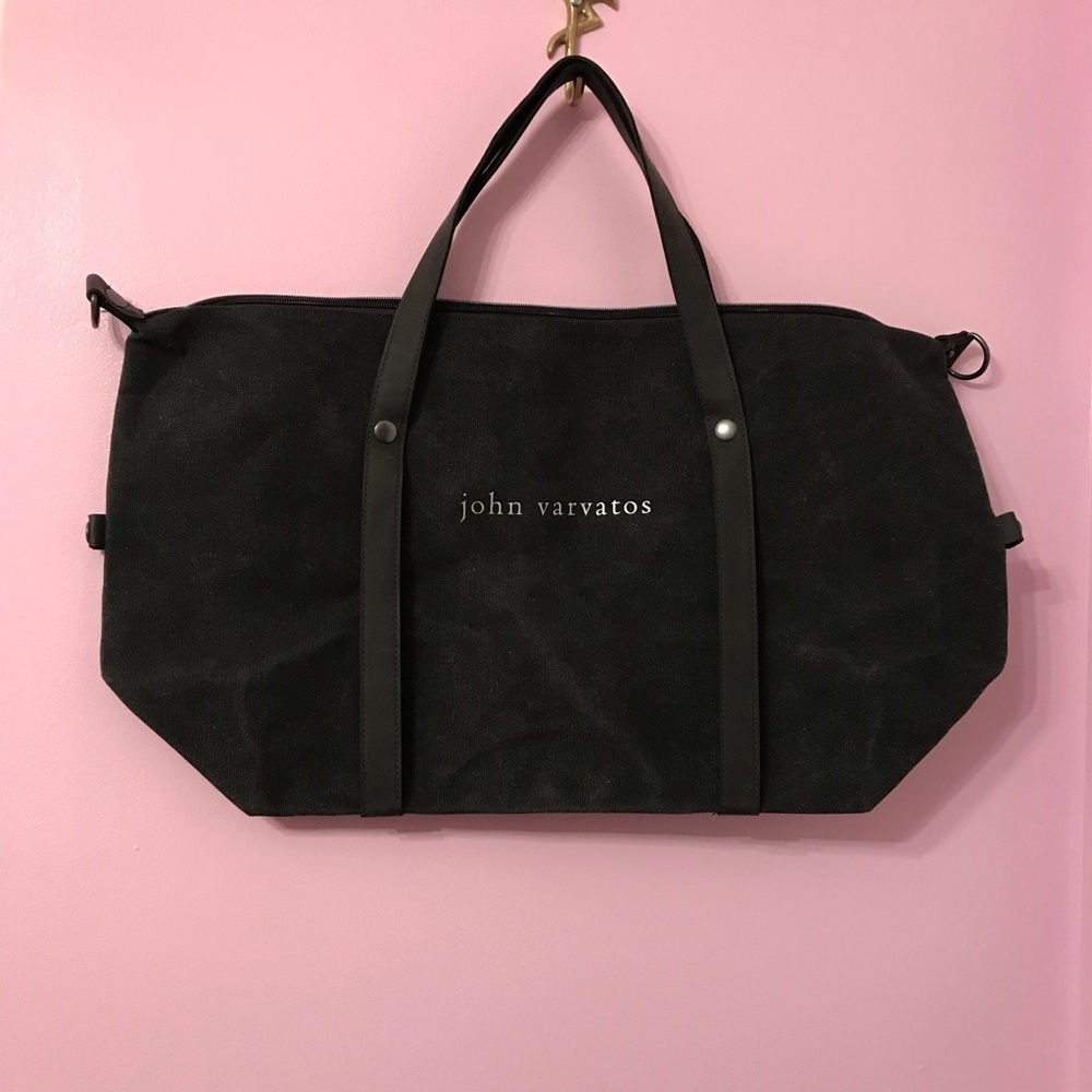 John Varvatos canvas duffle bag